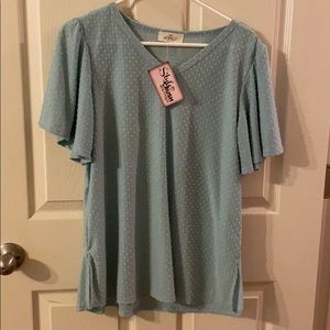 Adorable top with dotted design! NWT